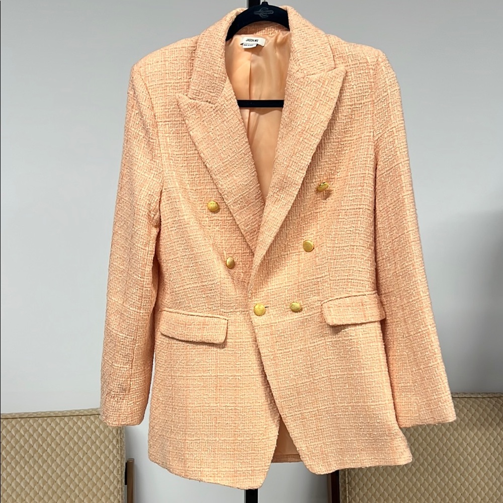 Nwt Jason wu peach double breasted blazer